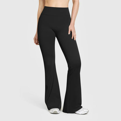 OYV Women Workout Flare High Waist Butt Lifting Casual Soft Leg Flared Bottoms with Pockets